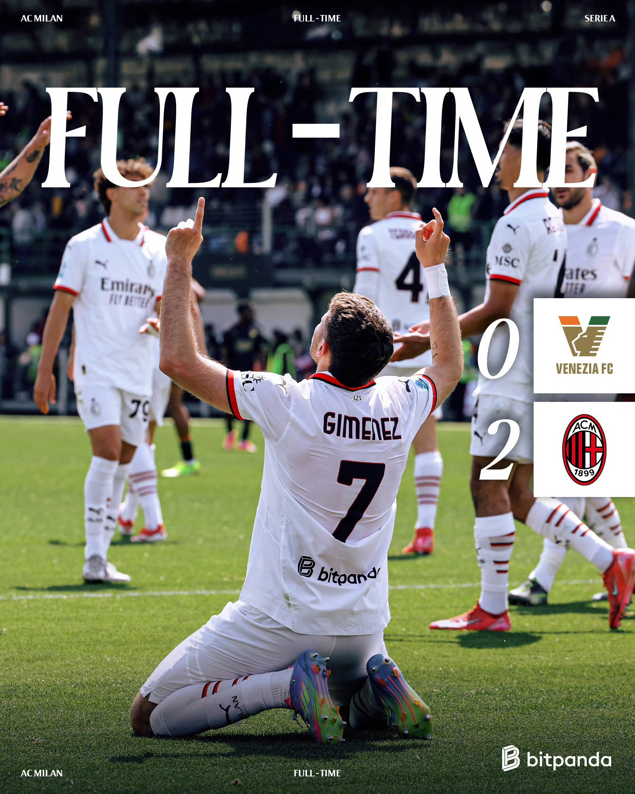 包含米兰客场战胜热那亚，稳居第二名的词条